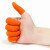 手指套防滑加厚橙色护指耐磨乳胶橡胶防护点钞保护劳保胶手指头套 混装 白色S码 50只+L码50只