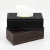 百草园 可定做 D-035 皮质纸巾盒 酒店客房抽纸盒桌面餐巾纸收纳盒 黑色