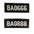 定制2011式保安胸牌胸号新款保安魔术粘贴式布胸号 保安号码牌 BA6666+8888