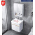 恒洁通不锈钢洗手间洗漱台组合一体卫浴套装浴室柜送水龙头白色镜柜套 50cm+镜柜
