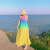 ANGEL MOOD香港潮牌海边度假连衣裙长裙旅游黄色大码沙滩吊带适合海滩夏季粉 黄色 S