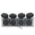 新国标室外铸铝插座10A16A金属盒五孔及三孔工程防水排插 防爆铸铝四联3孔黑色