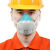 硅胶防工业粉尘透气打磨煤矿装修灰尘口鼻罩 蓝色硅胶210140片活性炭滤棉