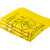 DEDH丨加厚平口穿抽绳手提式包装垃圾袋；120L黄色平口100*120*3.8丝200只 废物专用