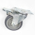 海斯迪克 TPR轻音中型脚轮 工业滚轮手推车通用转向带刹车轮 4寸刹车