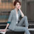 乔骏晟休闲西装套装女三件套气质洋气小西服外套女夏韩版职业装女装 灰色外套+裤子(两件套) S码(76-90斤)