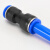 赫钢 PU软管塑料对接快插快速接头PG气动气管变径接头 PG12-8（50个/包）蓝 
