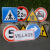 谋福 交通标志指示牌 安全道路标识牌可定制 向左转弯-贴反光膜写真(平板钉墙款)