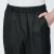 无印良品（MUJI）男式 不易褶皱 抽褶宽版裤 男士裤子男款 长裤 夏季新品 AE0WTA4S 黑色 L(175/88A)
