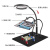 定制适用高清台式放大镜维修用带焊接助手电路板固定支架带LED灯工作台10 【子母镜10/15】陶瓷磁柱+4磁吸爪臂