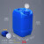 化工桶堆码桶25公斤升KG塑料桶20L废液桶方形酒精消毒液加厚 5L堆码桶蓝色（配透气盖）