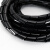 海斯迪克 gnjz-1200 缠绕管 包线管 PE塑料保护套 25mm 黑色 2.2米/卷×5卷