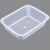 框子塑料 塑料篮子白色加厚厨房收纳筐配货蓝长方形水果蔬菜框洗 加厚密眼长37宽28高10CM