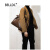 BELLDC品牌高级质感小众手提托特包新款真皮女包大容量通勤单肩腋下包 咖色