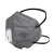 君御 KN95头带式活性炭口罩带呼吸阀透气 G9542 防工业粉尘打磨灰尘防异味 25只/盒 灰色价