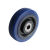 小万向轮轮子实心橡胶轮板车拉货手推车通用转向定向轮子轱辘 蓝黑通花软胶耐磨轮 4寸(万向+定向)X2对