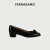 菲拉格慕（Ferragamo）女黑色高跟鞋 0765658_1D _ 60/36.5码 礼物送女友