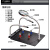 pcb电路板焊接夹具手机维修焊台电烙铁焊锡辅助固定支架工具升级款2PCB夹+放大镜+4霞林柱强磁 伸缩式臂放大镜台灯工作台 三色温