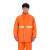 反光环卫雨衣铁路环保工程局分体式防水工作雨披园林绿化分体雨衣 桔色(单层) XL