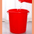 加厚塑料水桶大号保洁清洁桶多规格家用圆形手提抗摔红水桶学生桶 小号红水桶【1个带盖加厚直径33】