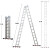 镁多力折叠梯子家用人字梯铝合金多功能升降工程楼梯加厚折叠梯4X7步