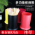 塑料吸管筷子筒多功能收纳盒商用三格收纳架圆形奶茶店 三格收纳座黄色