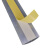 金固牢 KCAA-272 铝合金线槽板 明装耐踩弧形自粘走线槽 半圆穿线板电线布线槽 8号*1米