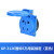 新国标五孔防水工业航空插头插座多功能10A 欧式SCHUKO欧标2芯16A GP-312E国标5孔暗装插座(蓝色)