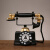 德梵蒂复古电话机小摆件老式怀旧物件书房酒柜书架装饰品工艺品拍照道具 电话机-古铜色底座