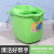 手动挤水桶手压地拖桶拖地拖把桶塑料旋转拧水单桶老式墩布桶 502苹果绿一套(带篮子)