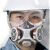 麦可辰防毒面具全面罩喷漆专用活性炭半面罩过滤式防尘化工农药JYH 防尘面罩