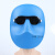 轻便烧电焊面罩屏焊工防烤脸头戴式氩弧焊帽子防护脸部简易蓝眼镜 zx单独透明眼镜10付