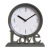 卡施利（KASLY）欧式塑料创意座钟复古客厅装饰钟表台钟桌面摆放时钟表 烟灰色(LOVE) 2061856cm