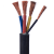 富国超群电线电缆线YZ-300/500V-3*6+1*4铜芯橡胶软电线3+1芯户外耐磨电源线 1米