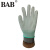 BAB防滑耐磨抗撕裂 搬运防护 劳保工作手套涤纶白PU工作防护手套JZ5501 白色 8号/M码