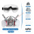 麦可辰防毒面具全面罩 防毒面具全面罩喷漆专用活性炭半面罩呼吸过滤式 6200防尘毒面具+防雾护目镜