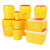 隽然 医疗利器盒黄色废垃圾桶袋一次性圆形多规格方形锐针筒盒加厚10只装科室诊所用 3L圆形（10只装）