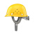林盾玻璃钢安全帽 V型玻璃钢盔 黄色 1顶