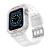 适用AppleWatch冰川表带苹果手表S8/9一体表带iwatch7/6/5/SE创意 磨砂砂+透明框 适用40mm表盘 - iwatch4/5/6/se