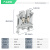 UK5N接线端子威客4mm平方电压导轨式快速连接纯阻燃型100片一盒 黑色