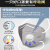 LISMKN95头戴式口罩k n95防尘肺工业防粉尘打磨焊工面罩专用带呼吸阀 灰色头戴透气单阀*25只独立装+7