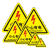 小心有电危险警示贴配电箱当心触电标识贴纸 机械伤人高温提示工业品 当心夹手三角形加厚PVCxy 3.5x3.5cm
