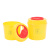 斯威诺 X-3596 圆形利器盒 医院诊所黄色锐器盒小垃圾桶 圆形8L