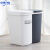 中环力安 商用厨房干湿分离大容量分类垃圾桶 灰白色ZHLA-8941
