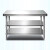 单层厨房工作台不锈钢操作台灶台架打荷台饭店切菜桌子包装台 圆角长180宽8 0高8 0三层