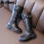 百丽驼美士（BALITOMMS）女童长筒靴2023秋冬季高筒单靴中大童舒适骑士靴 黑色现货 26码内长16.5CM