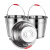 金诗洛 不锈钢提水桶 带磁 22cm 加厚手提清洁洗车桶 KT-172