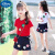 迪士尼女童夏装2024新款时髦套装韩版洋气女孩衣服儿童短袖两件套潮童装 八朵花短袖套装 白色 120cm