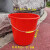 加厚耐摔红桶大容量手提塑料水桶洗衣桶泡脚钓鱼桶家用熟胶储水桶 桶+沥水篮高28直径30.5