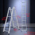 步步高梯子镀锌铁管一体冲压梯安全防滑结实室外工程人字梯 1.5米人字梯 变一字3米 两用梯